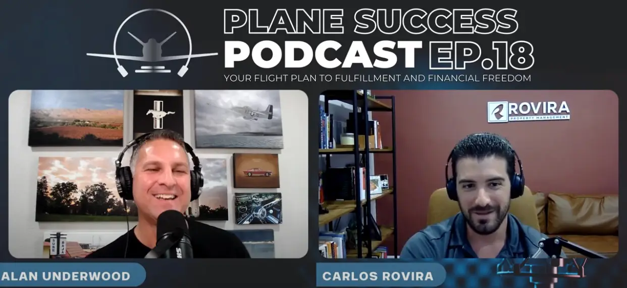 Exploring Mental Health in Property Management: A Conversation with Carlos Rovira on Plane Success Podcast